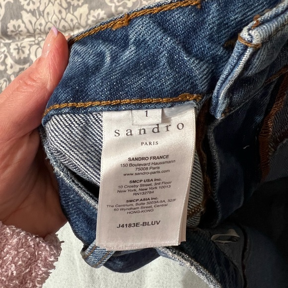 SANDRO PARIS Women’s Denim Skirt Size 1 - Picture 4 of 4